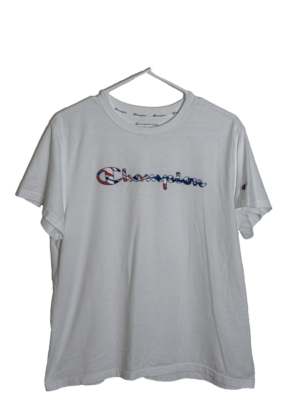 Champion Script Logo Athletic Streetwear T Shirt Size XL